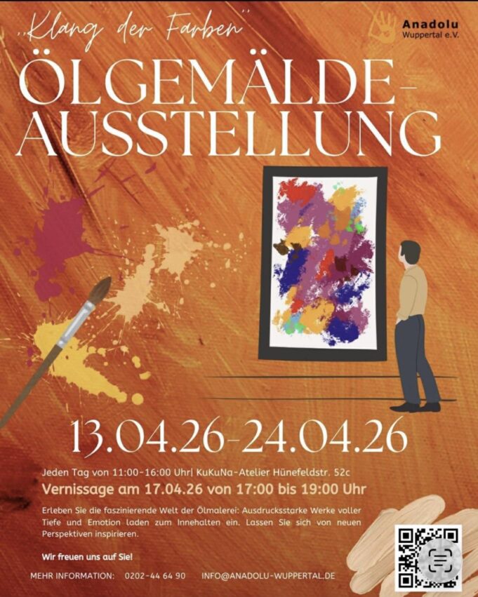 Wuppertal’de Renklerin Sesi temalı yağlı boya sergisi açıldı