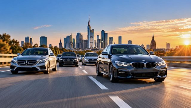 Almanya otomotiv sektörünü temsil eden otomobil görseli